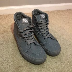 Grey Canvas Sk8-Hi Vans